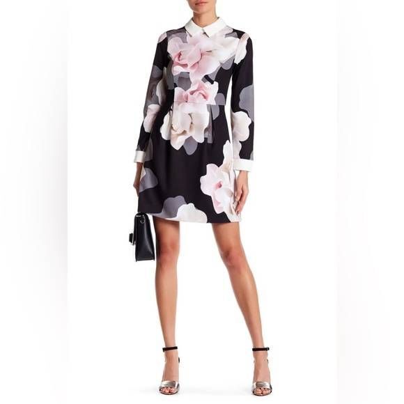 Ted Baker Lascii Porcelain Rose Collar Dress - Picture 1 of 5